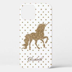 Case-Mate iPhone Case Licorne scintillante dorée adorable, pois
