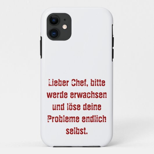 Coques Case-Mate iPhone "Lieber Chef, bitte werde erwachsen..." (Dos)