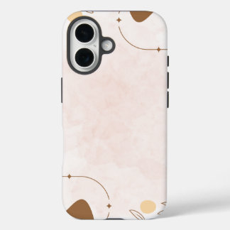 Coques iPhone 16 Lien Tree Floral Esthétique Crème Marron |