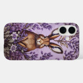Coques Case-Mate iPhone Lièvre mignon Avec Lavender William Morris Inspiré (Verso (horizontal))