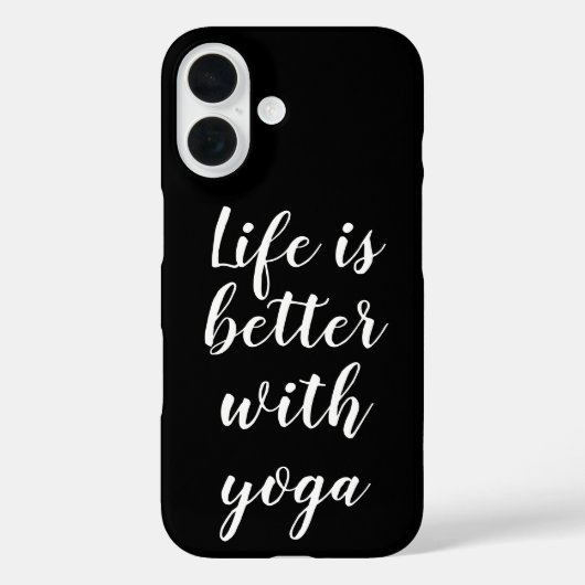Coques Case-Mate iPhone Life is better with yoga black (Verso)
