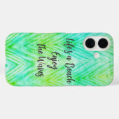 Coques Case-Mate iPhone Life's a Beach Profitez de la citation texture ble (Verso (horizontal))