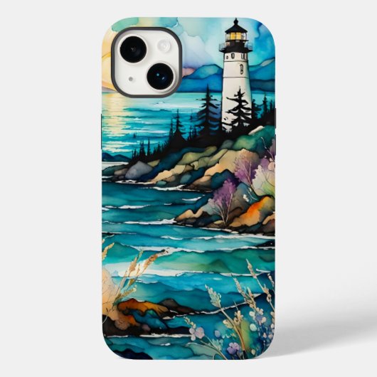 Coques Case-Mate iPhone Lighthouse Bay Mountain Fleur sauvage Garden (Verso)