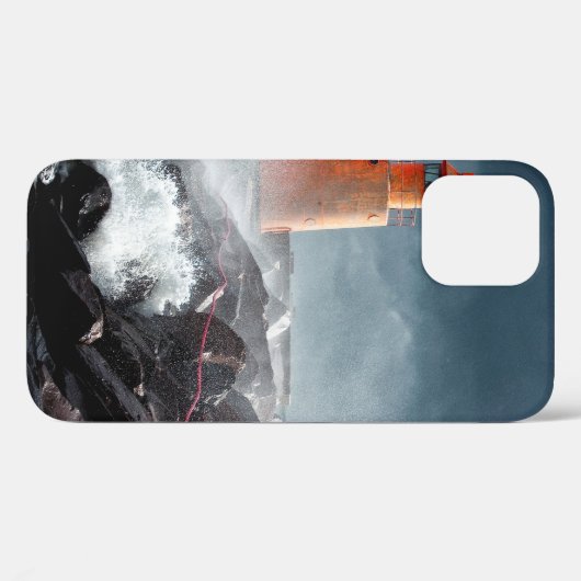 COQUES Case-Mate iPhone LIGHTHOUSE ORANGE SUR ROCK (Verso (horizontal))