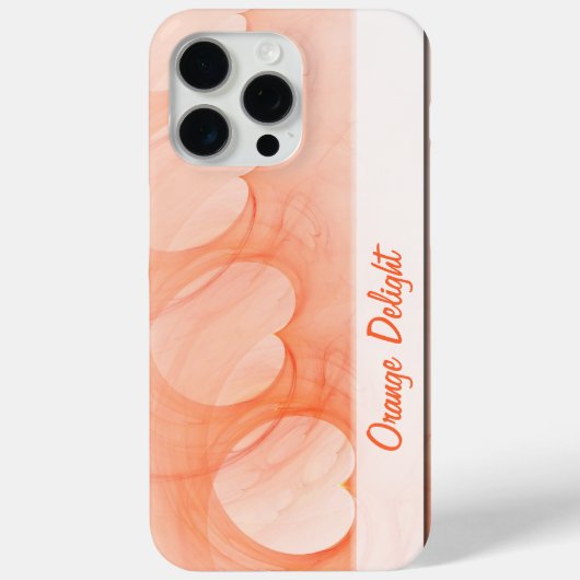 Coques Case-Mate iPhone Ligne Abstraite Coeur Orange Silky (Verso)