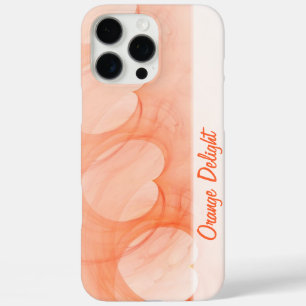 Coques iPhone 16 Pro Max Ligne Abstraite Coeur Orange Silky