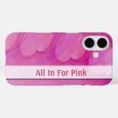 Coques Case-Mate iPhone Ligne Abstraite Coeur rose soyeux (Verso (horizontal))