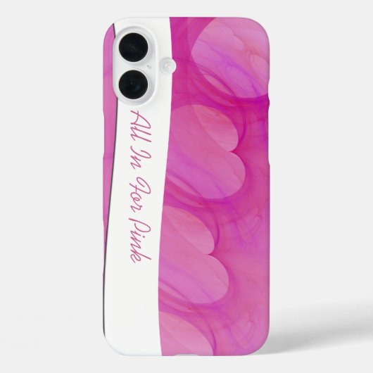 Coques Case-Mate iPhone Ligne Abstraite Coeur rose soyeux Customisée (Verso)