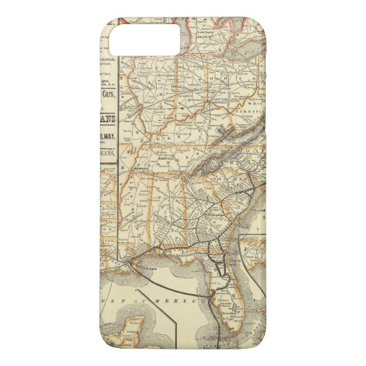 Coques Case-Mate iPhone Ligne atlantique de côte de carte (Dos)