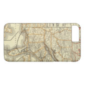 Coques Case-Mate iPhone Ligne atlantique de côte de carte (Dos (Horizontal))