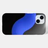 Coques Case-Mate iPhone Ligne bleue mince de la police (Verso (horizontal))
