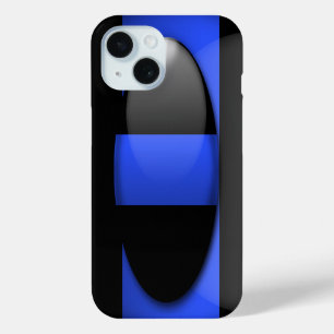 Coque Pour iPhone 15 Ligne Bleue Mince de la Police