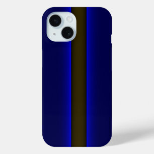 Coque Pour iPhone 15 Ligne bleue mince de la police