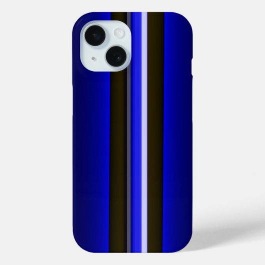 Coques Case-Mate iPhone Ligne bleue mince de la police (Verso)