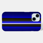Coques Case-Mate iPhone Ligne bleue mince de la police (Verso (horizontal))