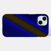Coques Case-Mate iPhone Ligne bleue mince de la police (Verso (horizontal))
