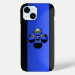 Coque Pour iPhone 15 Ligne bleue mince de la police