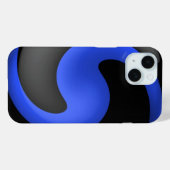 Coques Case-Mate iPhone Ligne bleue mince de la police (Verso (horizontal))