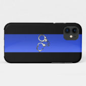 Coques Case-Mate iPhone Ligne Bleue Mince et menottes (Dos (Horizontal))