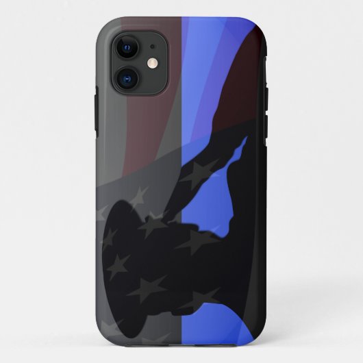 Coques Case-Mate iPhone Ligne Bleue Mince - Salon Drapeau (Dos)