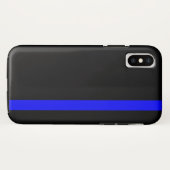 Coques Case-Mate iPhone Ligne Bleue Mince Symbolique verticale (Dos (Horizontal))