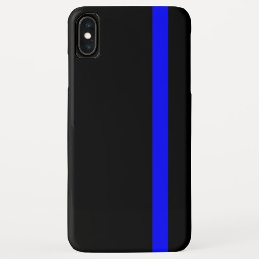 Coques Case-Mate iPhone Ligne Bleue Mince Symbolique verticale (Dos)