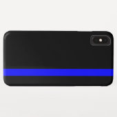 Coques Case-Mate iPhone Ligne Bleue Mince Symbolique verticale (Dos (Horizontal))