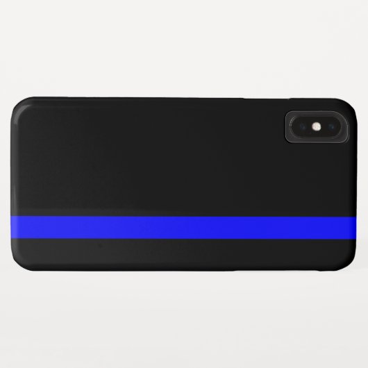 Coques Case-Mate iPhone Ligne Bleue Mince Symbolique verticale (Dos (Horizontal))
