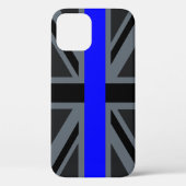 Coques Case-Mate iPhone Ligne bleue mince Union Jack (Verso)