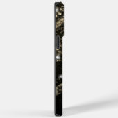 Coques Case-Mate iPhone Ligne brillante or noir chic abstrait Monogramme (Verso / Droite)