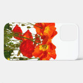 Coques Case-Mate iPhone Ligne de coquelicots rouges isolatedart, arrière - (Verso (horizontal))