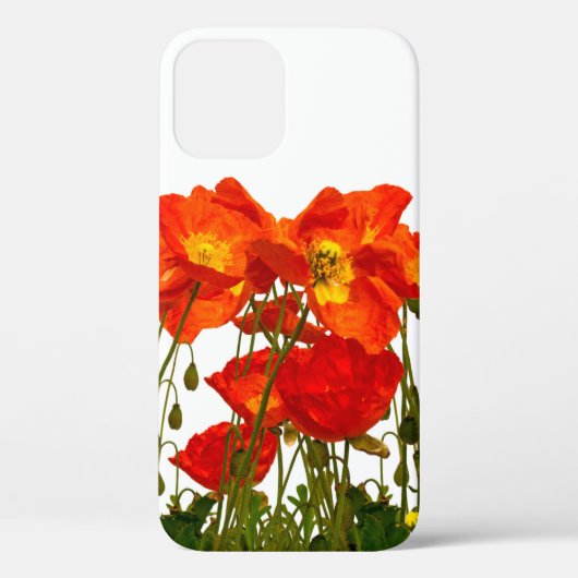Coques Case-Mate iPhone Ligne de coquelicots rouges isolatedart, arrière - (Verso)