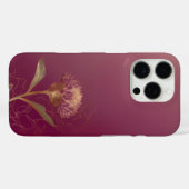 Coques Case-Mate iPhone Ligne de fleurs botaniques Deep Red Gold (Verso (horizontal))