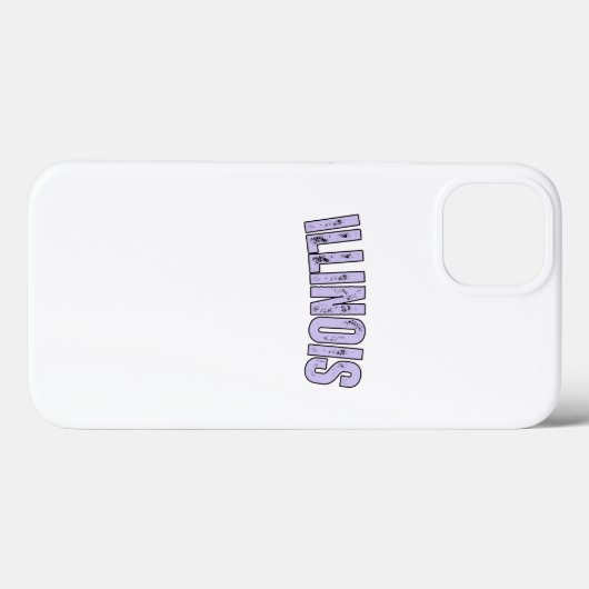 Coques Case-Mate iPhone Ligne de l'Illinois pourpre (Verso (horizontal))