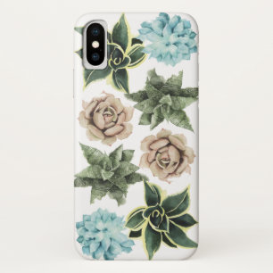 Coque iPhone X Ligne de succulents