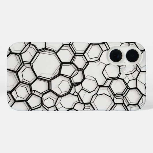 Coques Case-Mate iPhone Ligne Hexagons connectée (Verso (horizontal))
