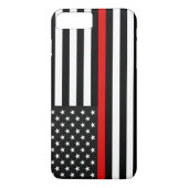 Coques Case-Mate iPhone Ligne rouge mince drapeau américain (Dos)