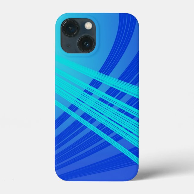 Coques Case-Mate iPhone Lignes Abstraites bleues et Turquoises (Verso)