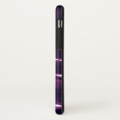 Coques Case-Mate iPhone Lignes Abstraites en pourpre foncé monogramme (Dos/Gauche)