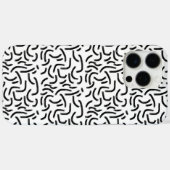 Coques Case-Mate iPhone Lignes Abstraites noires et blanches (Verso (horizontal))