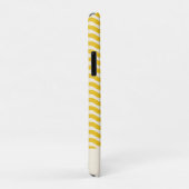 Coques Case-Mate iPhone Lignes Abstraites Rétro Personnalisées Jaune (Dos/Droite)