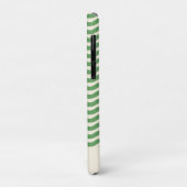 Coques Case-Mate iPhone Lignes Abstraites Rétro Personnalisées Vert (Dos/Gauche)