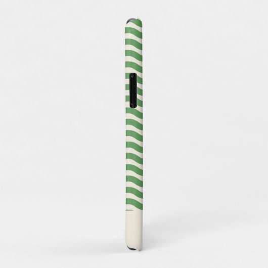 Coques Case-Mate iPhone Lignes Abstraites Rétro Personnalisées Vert (Dos/Droite)