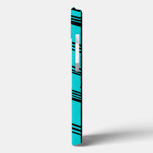 Coques Case-Mate iPhone Lignes Art Déco Bleu (Verso / Gauche)