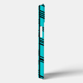 Coques Case-Mate iPhone Lignes Art Déco Bleu (Verso / Droite)