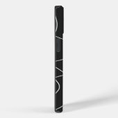 Coques Case-Mate iPhone Lignes blanches sur noir (Verso / Droite)