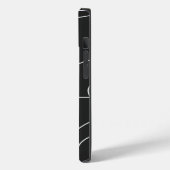 Coques Case-Mate iPhone Lignes blanches sur noir (Verso / Gauche)