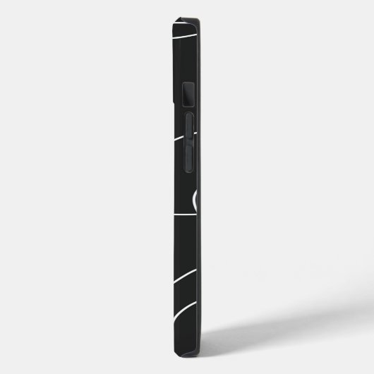 Coques Case-Mate iPhone Lignes blanches sur noir (Verso / Gauche)