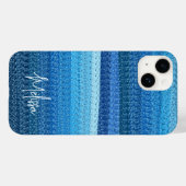 Coques Case-Mate iPhone Lignes bleues (Verso (horizontal))