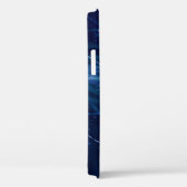 Coques Case-Mate iPhone Lignes bleues Abstraites modernes avec nom (Verso / Droite)